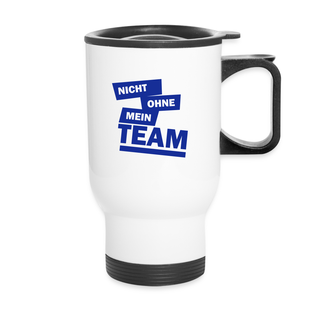 Thermobecher mit Tragegriff - Weiß