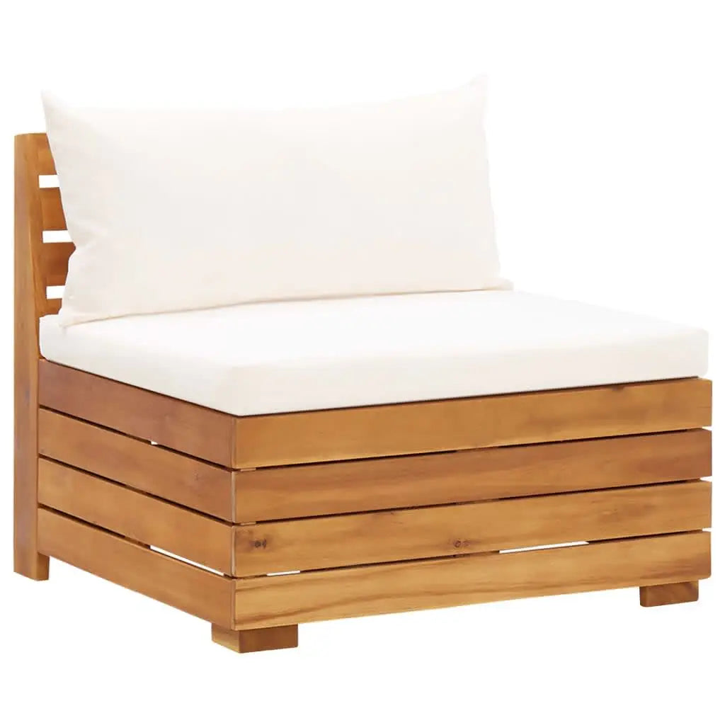 2 - Sitzer - Gartensofa mit Kissen Massivholz Akazie