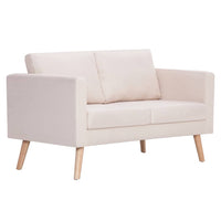 2-Sitzer-Sofa Stoff Cremeweiß - Sofas