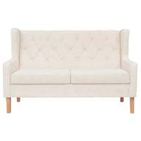 2 - Sitzer Sofa Stoff Cremeweiß - Sofas