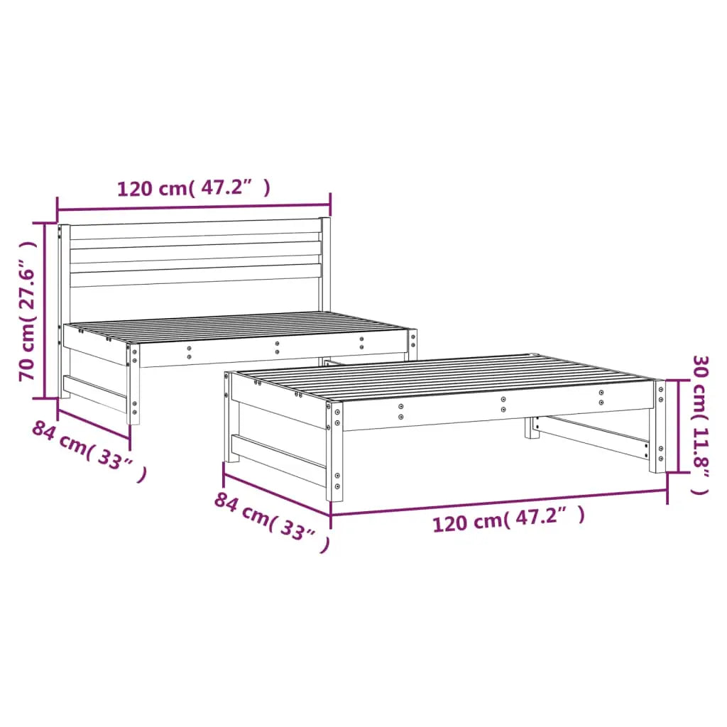 2 - tlg. Garten - Lounge - Set Massivholz Douglasie