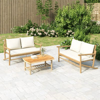 2 - tlg. Garten - Lounge - Set mit Cremeweißen Kissen