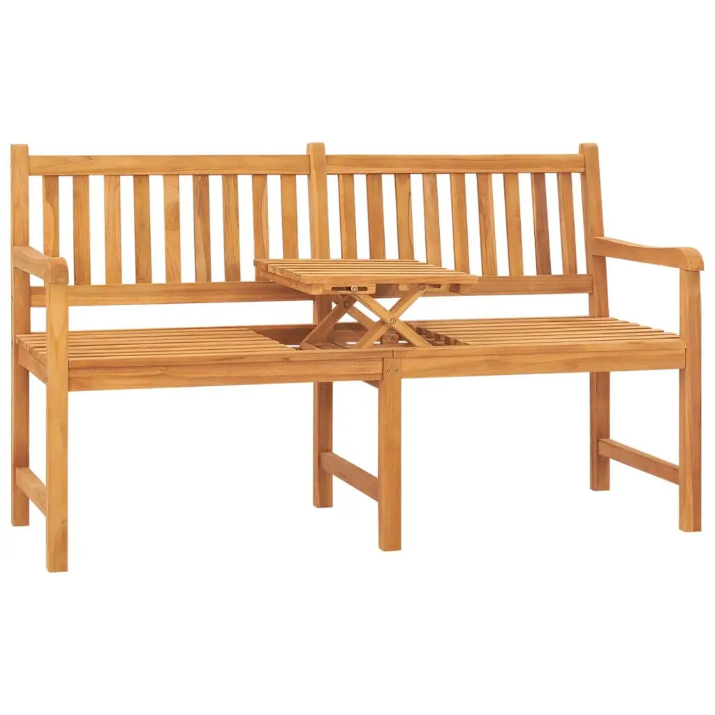 3 - Sitzer Gartenbank mit Tisch 150 cm Teak Massivholz