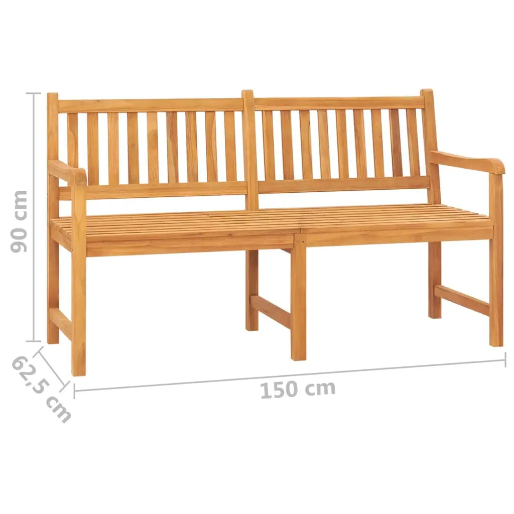 3 - Sitzer Gartenbank mit Tisch 150 cm Teak Massivholz