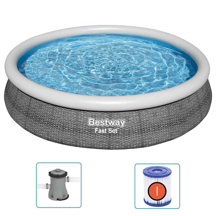 Swimmingpool-Set Rund 366x76 cm