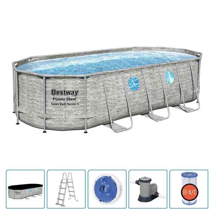 Power Steel Swim Vista Series Pool Set 549x274x122 cm
