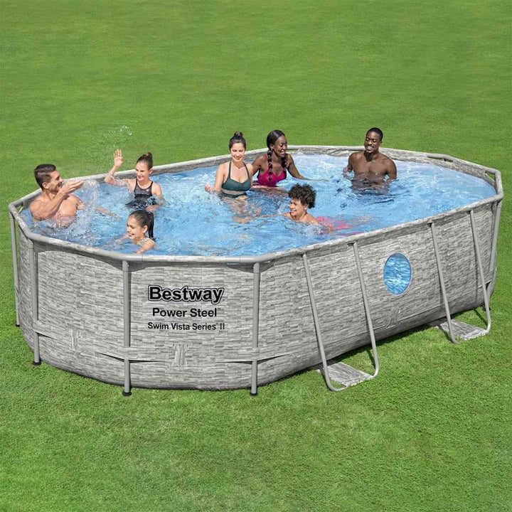 Power Steel Pool-Set 488x305x107 cm