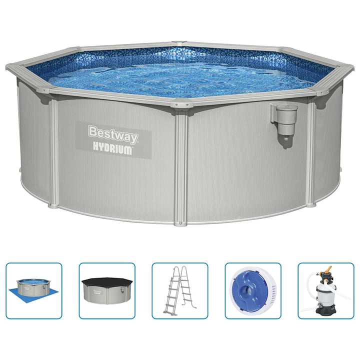 Hydrium Oberirdisches Frame-Pool Rund 360x120 cm
