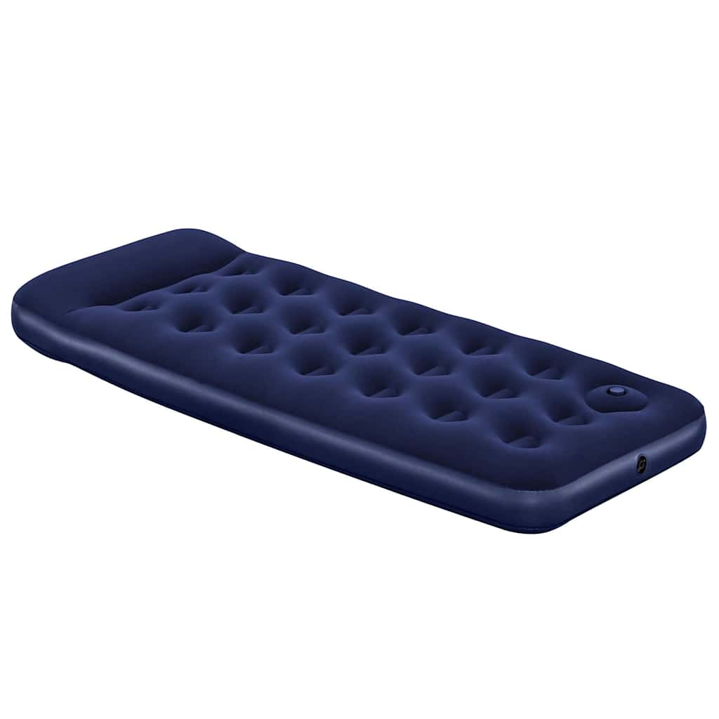 Luftmatratze Aufblasbar Beflockt mit Fußpumpe 185x76x28 cm