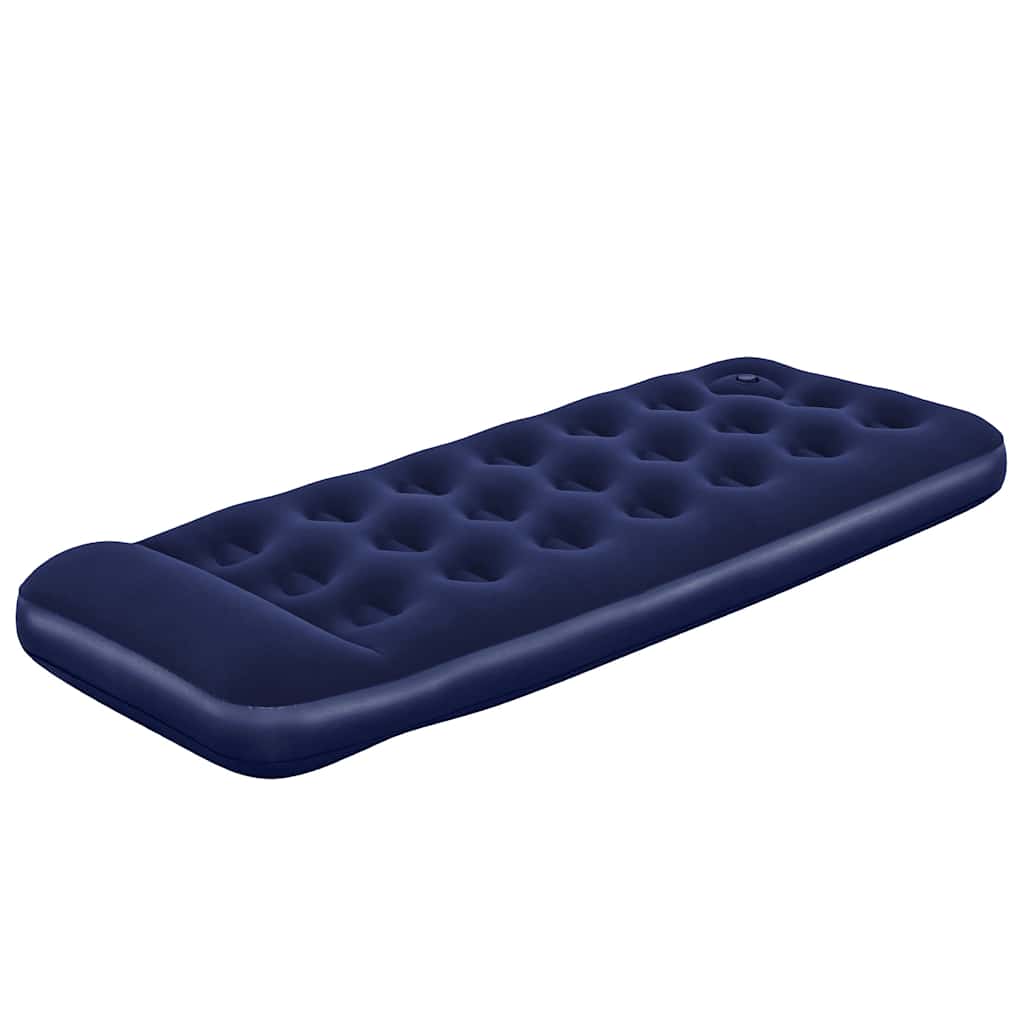 Luftmatratze Aufblasbar Beflockt mit Fußpumpe 185x76x28 cm