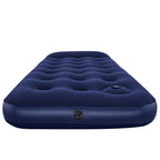 Luftmatratze Aufblasbar Beflockt mit Fußpumpe 185x76x28 cm