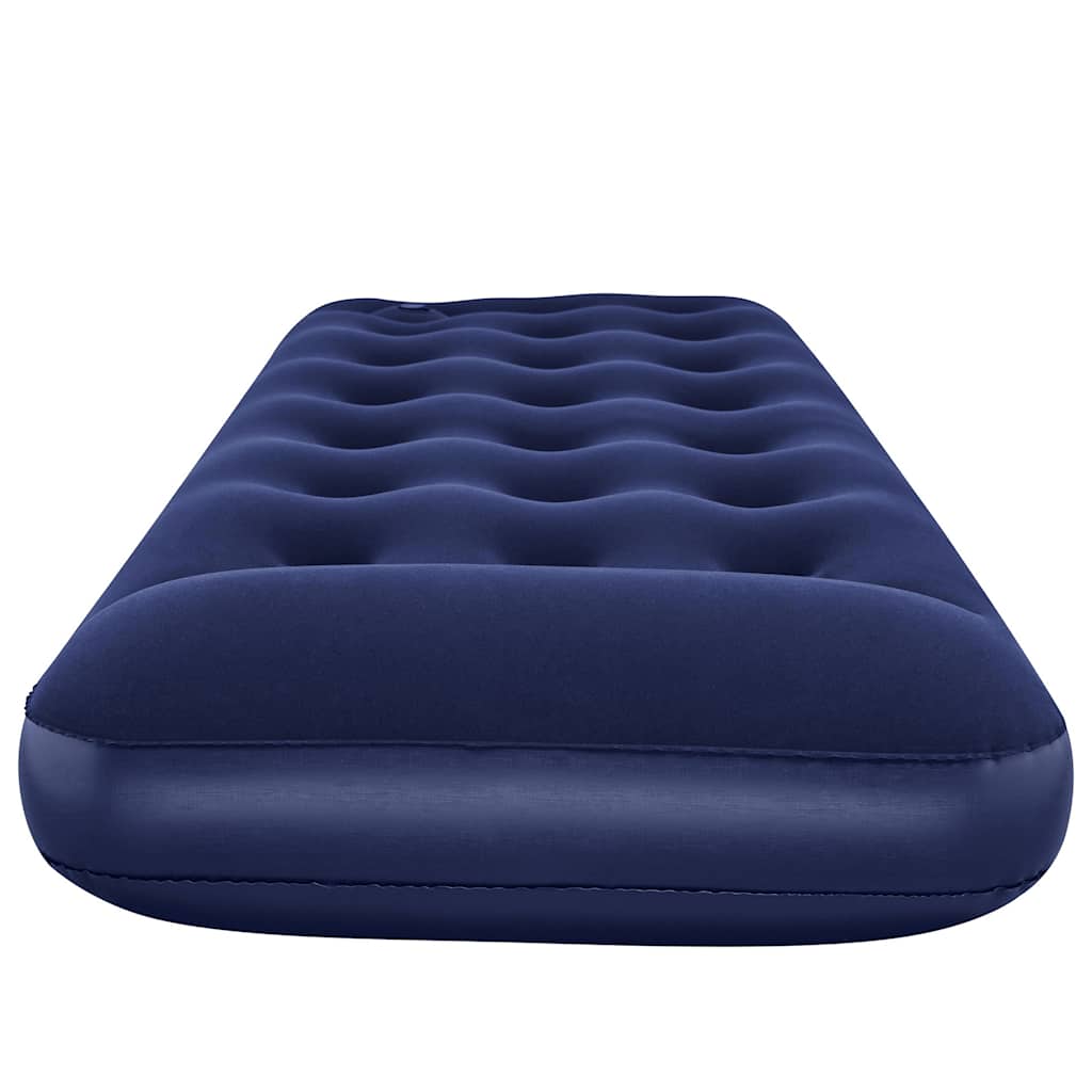 Luftmatratze Aufblasbar Beflockt mit Fußpumpe 185x76x28 cm