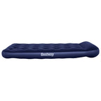 Luftmatratze Aufblasbar Beflockt mit Fußpumpe 188x99x28 cm