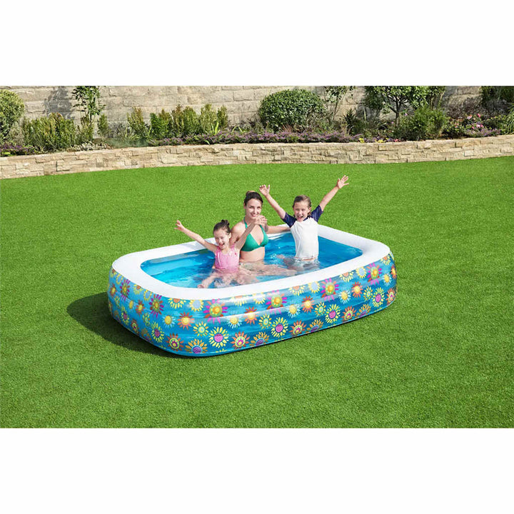 Planschbecken Aufblasbar Blau 229x152x56 cm