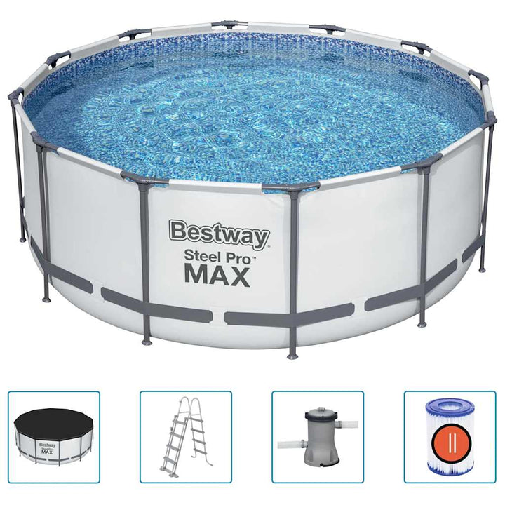 Steel Pro MAX Swimmingpool-Set Rund 366x122 cm