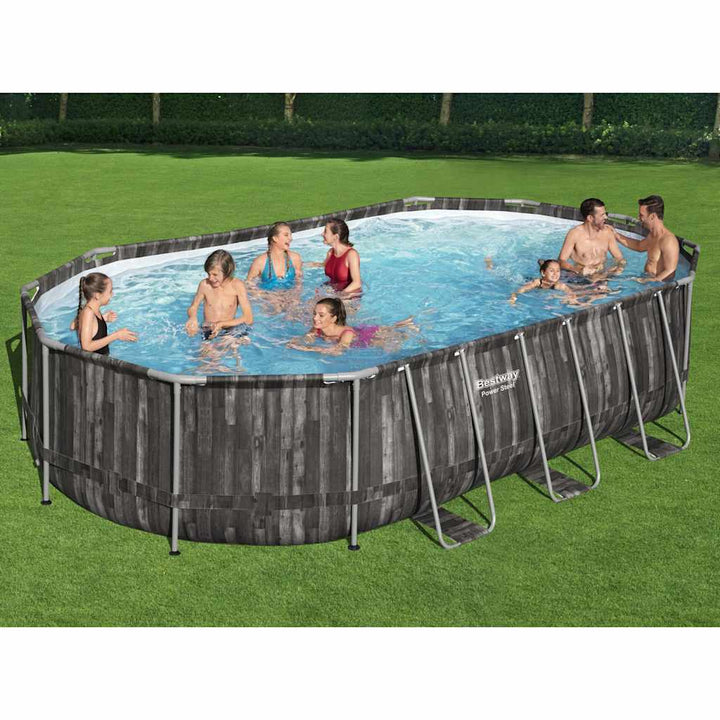 Power Steel Swimmingpool-Set Oval 488x305x107 cm