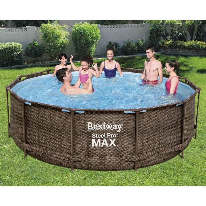 Steel Pro MAX Swimmingpool-Set Deluxe Series Rund 366x100 cm