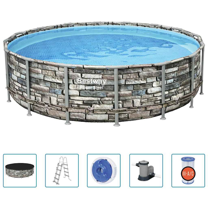 Power Steel Swimmingpool-Set 488x122 cm