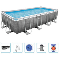 Bestway Power Steel Swimmingpool-Set Rechteckig 488x244x122 cm