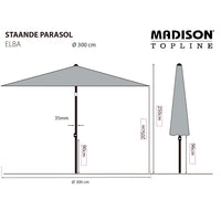 Madison Sonnenschirm Elba 300 cm Taupe