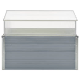 vidaXL Gewächshaus Grau Verzinkter Stahl 100×100×85 cm