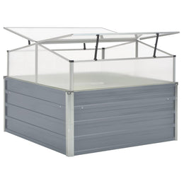 vidaXL Gewächshaus Grau Verzinkter Stahl 100×100×85 cm