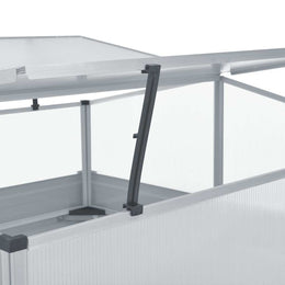 vidaXL Gewächshaus Grau Verzinkter Stahl 100×100×85 cm
