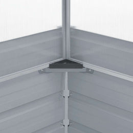 vidaXL Gewächshaus Grau Verzinkter Stahl 100×100×85 cm