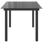Gartentisch Schwarz 150x90x74 cm Aluminium und Glas