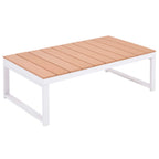 5-tlg. Garten-Lounge-Set mit Auflagen Aluminium und WPC