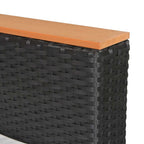 7-tlg. Garten-Lounge-Set mit Auflagen Poly Rattan Schwarz