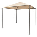 Pavilion Partyzelt Überdachung 3x3 m Stahl Beige