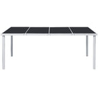 Gartentisch 190x90x74 cm Schwarz Stahl