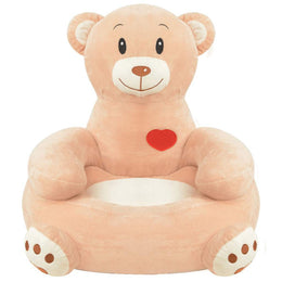 vidaXL Plüsch-Kindersessel Bär Braun