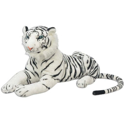 vidaXL Tiger Plüschtier Weiß XXL