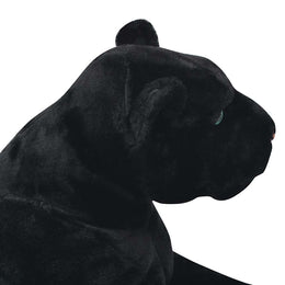 vidaXL Panther Kuscheltier Plüsch Schwarz XXL
