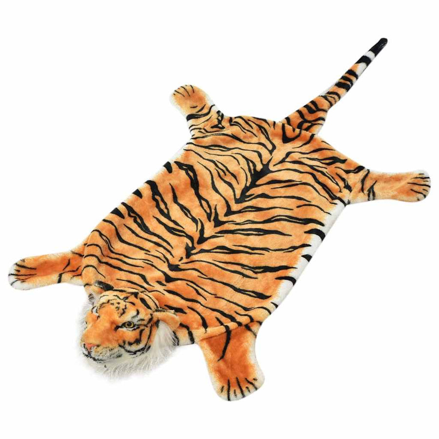 Tigerfell Teppich Plüsch 144 cm Braun