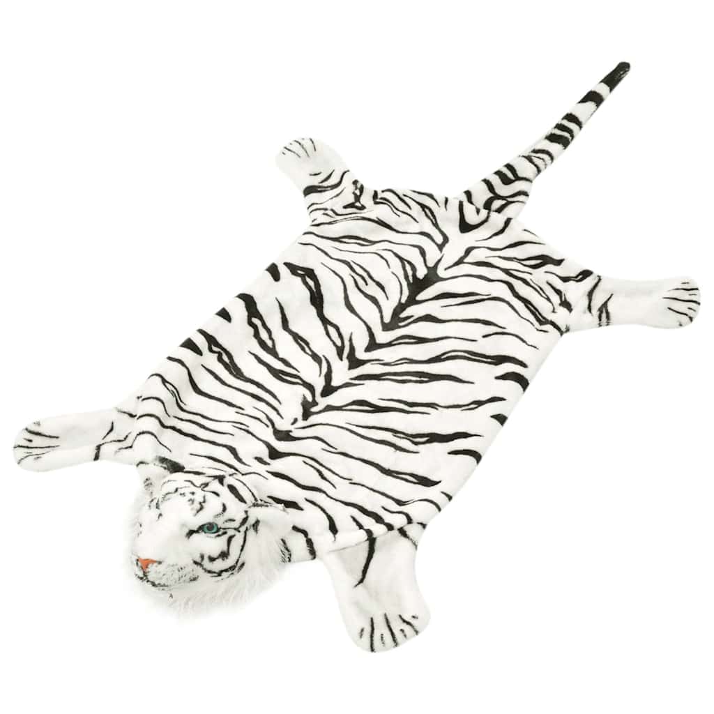 vidaXL Tigerfell Teppich Plüsch 144 cm Weiß