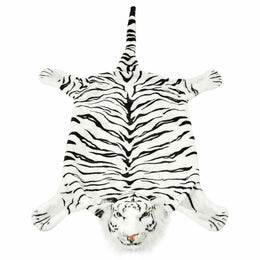 vidaXL Tigerfell Teppich Plüsch 144 cm Weiß