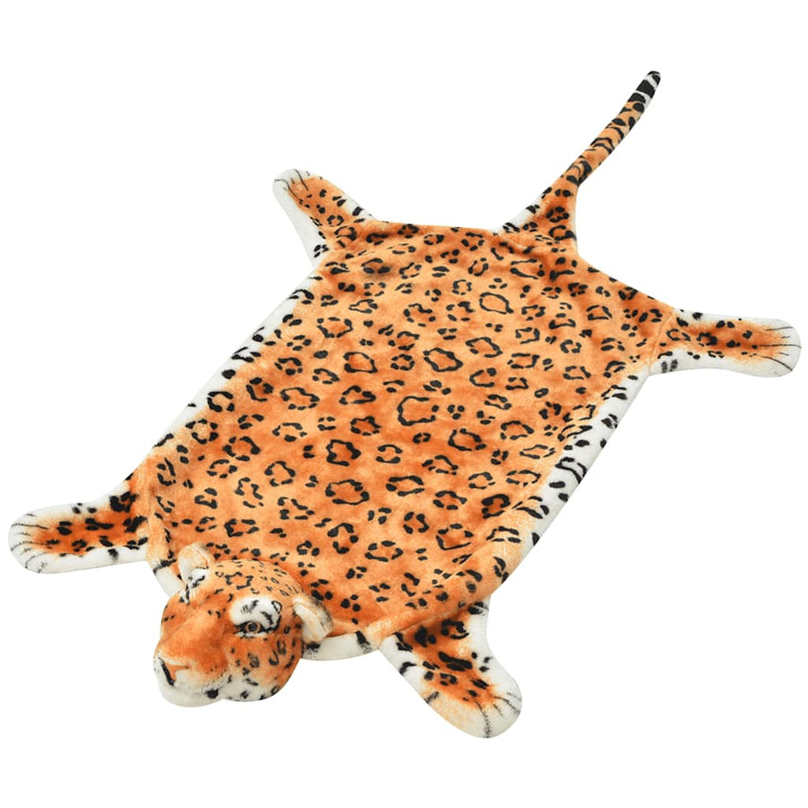 Plüsch Leopardenfell Teppich 139 cm Braun