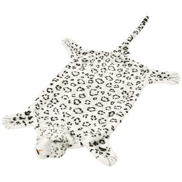 vidaXL Plüsch Leopardenfell Teppich 139 cm Weiß