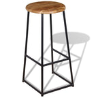 Barhocker 2 Stk. Massivholz Teak