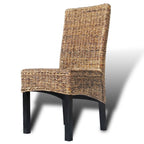 Esszimmerstühle 4 Stk. Abaca und Mango Massivholz