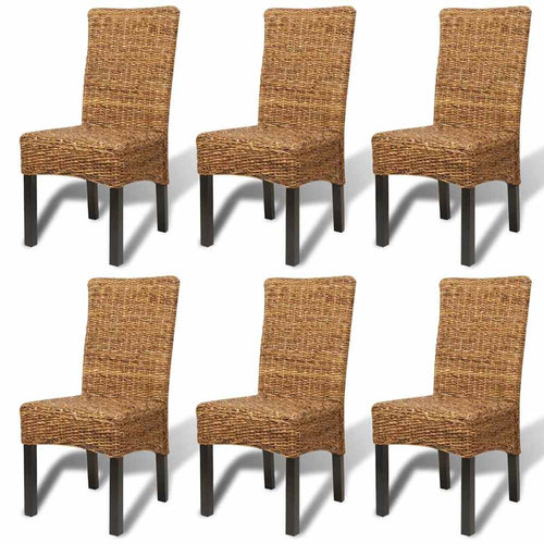 Esszimmerstühle 6 Stk. Abaca und Mango Massivholz