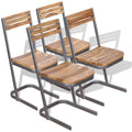 Esszimmerstühle 4 Stk. Massivholz Teak