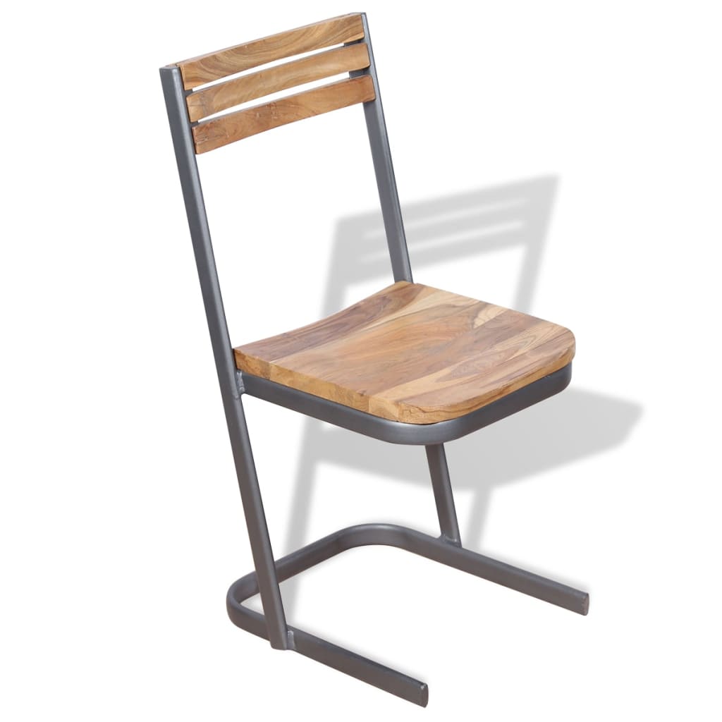 Esszimmerstühle 4 Stk. Massivholz Teak