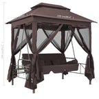 Pavillon Umwandelbare Schaukelbank Kaffeebraun