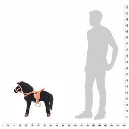 Plüschtier Pferd Stehend Plüsch Schwarz