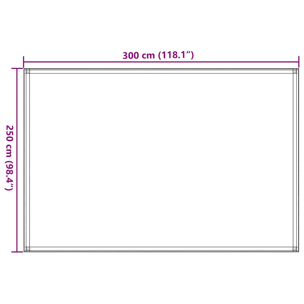 Zeltteppich 250 x 300 cm Anthrazit