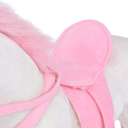 vidaXL Plüschtier Einhorn Stehend Plüsch Weiß und Rosa XXL